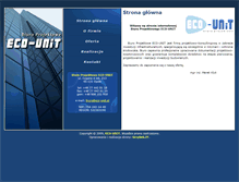 Tablet Screenshot of eco-unit.pl